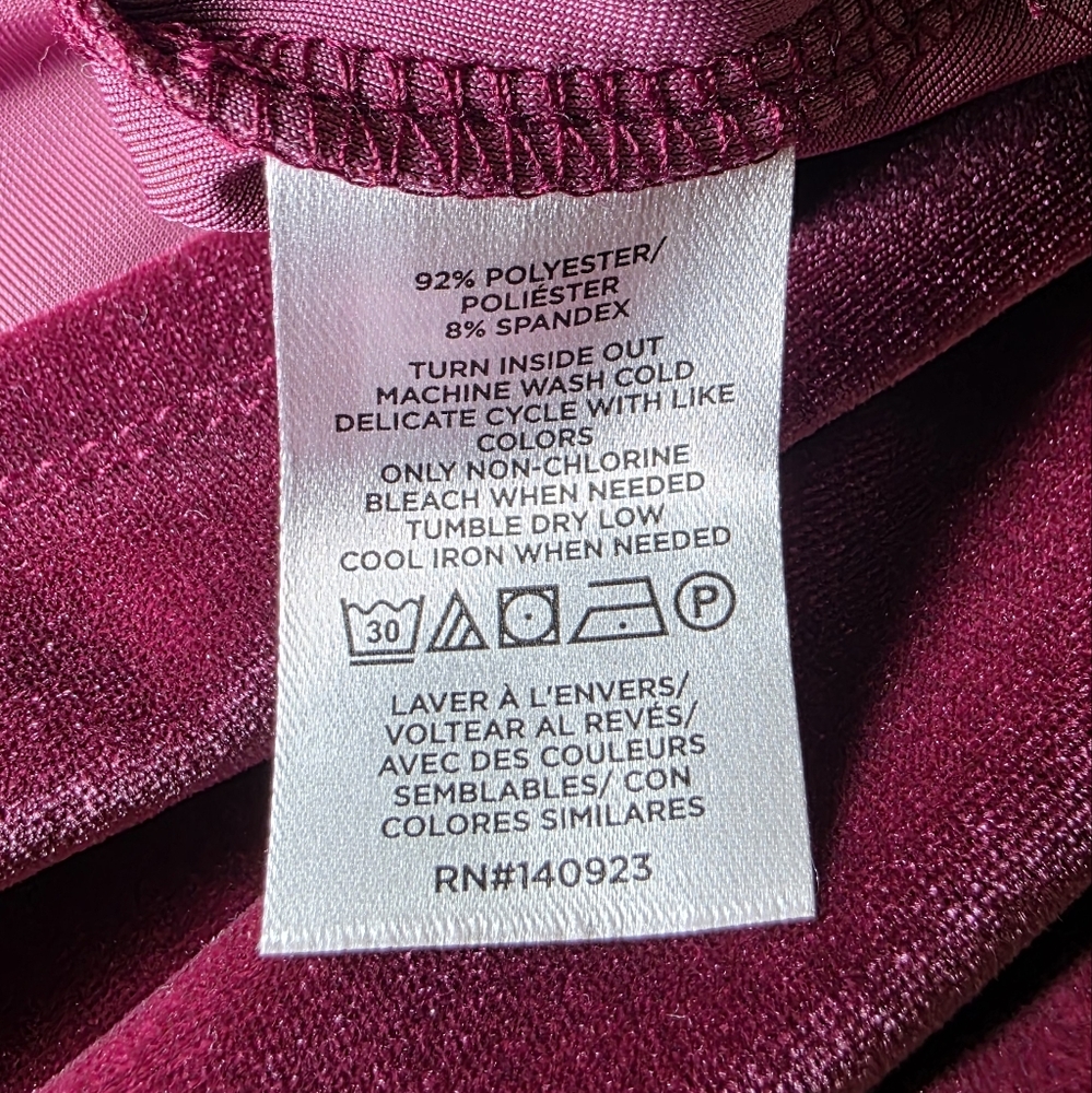 Loft Outlet Adjustable Strap Velvety Camisole Tank- Size XL Maroon/Burgundy - Picture 5 of 7